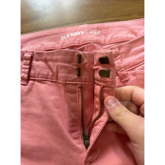 Old Navy Pixie Chino Pants Size 4 Rainer Cherry Modern Stretch Summer Spring - Picture 7 of 16